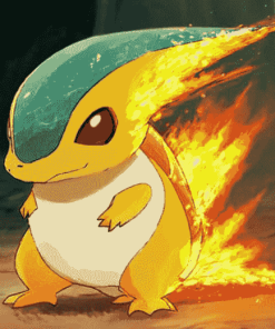 Cyndaquil Animation Art Diamond Painting