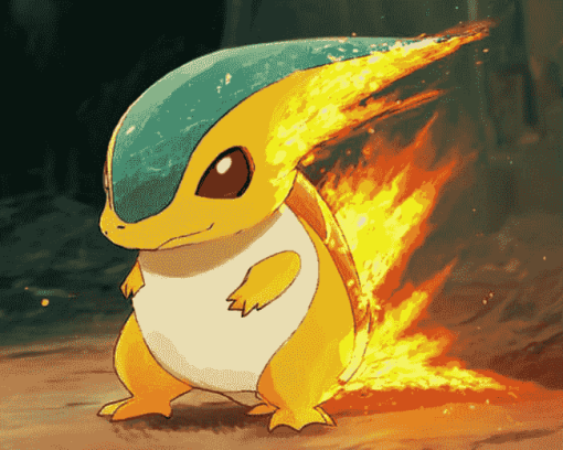 Cyndaquil Animation Art Diamond Painting