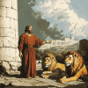 Daniel in the Lions Vintage Diamond Painting