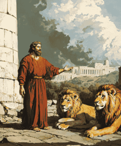 Daniel in the Lions Vintage Diamond Painting