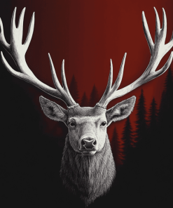 Deer Antlers Nature Diamond Painting