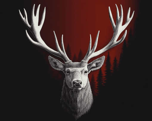 Deer Antlers Nature Diamond Painting