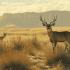 Desert Deer Wildlife Diamond Painting