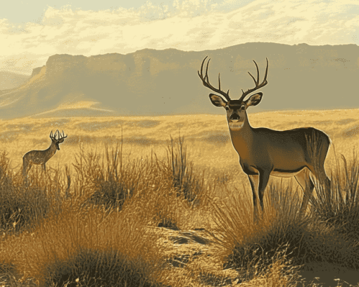 Desert Deer Wildlife Diamond Painting