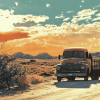 Desert Old Truck Diamond Painting