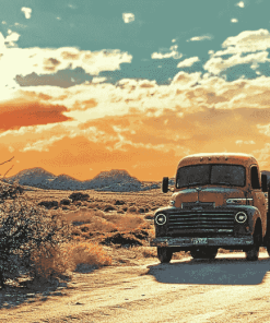 Desert Old Truck Diamond Painting