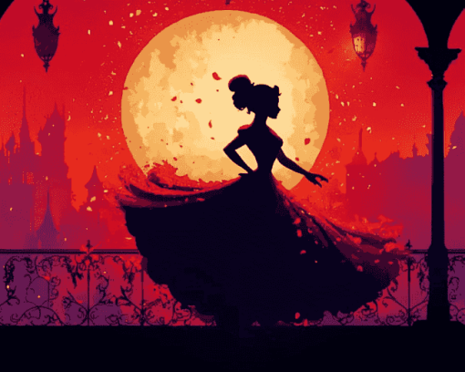 Disney Beauty Silhouette Diamond Painting