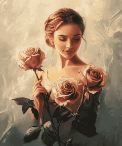 Disney Belle Rose Diamond Painting