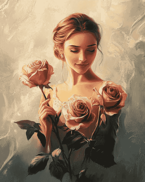 Disney Belle Rose Diamond Painting