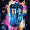 Doctor Who Tardis Colorful Diamond Painting