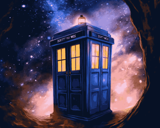 Doctor Who Tardis Colorful Diamond Painting