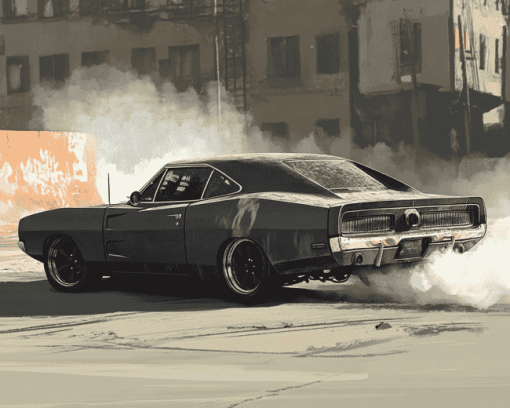 Doms Charger Muscle Car Diamond Painting