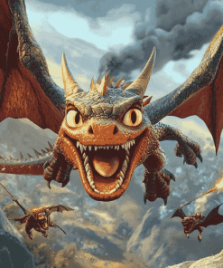 Dragon Attack Fantasy Diamond Painting