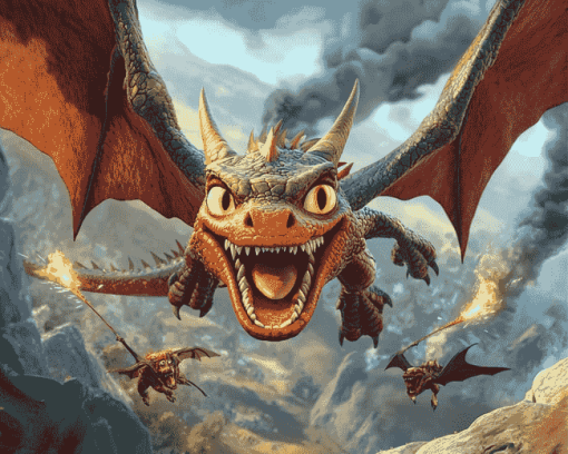 Dragon Attack Fantasy Diamond Painting