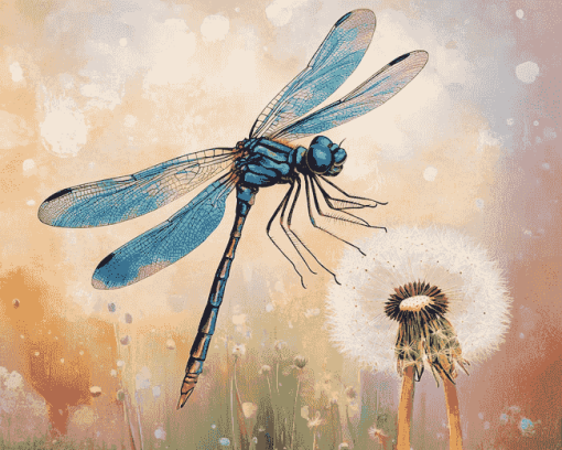 Dragonfly Themed Diamond Painting