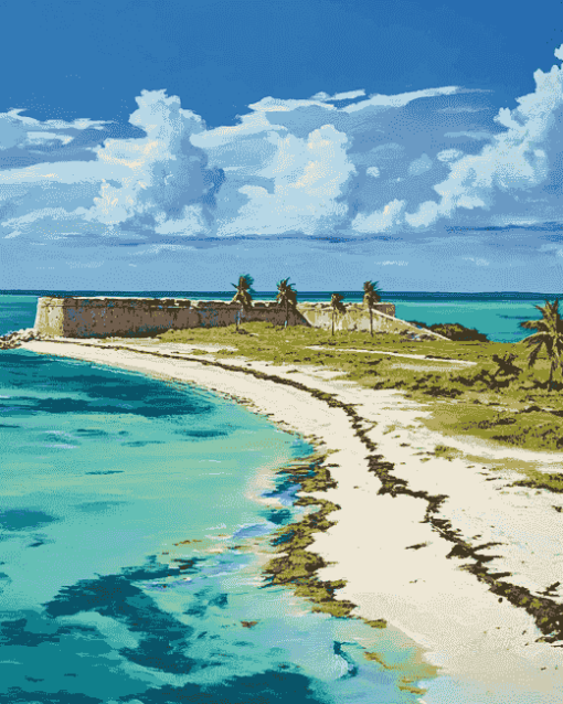 Dry Tortugas Beach Island Diamond Painting