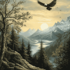 Eagles Nest Landscape Diamond Painting