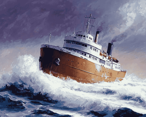 Edmund Fitzgerald Maritime Ship Diamond Painting