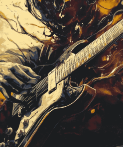 Electric Guitar Anime Diamond Painting