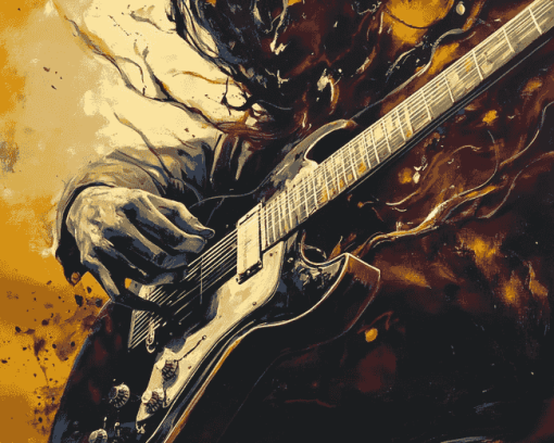 Electric Guitar Anime Diamond Painting