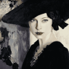 Elegant Lady in Black Diamond Painting