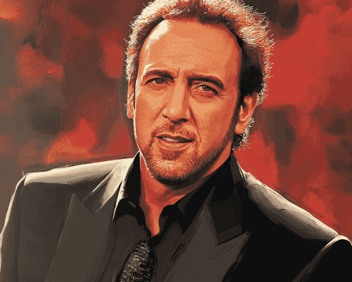 Elegant Nicolas Cage Diamond Painting