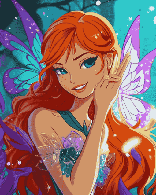 Enchanting Bloom Winx Fantasy Diamond Painting