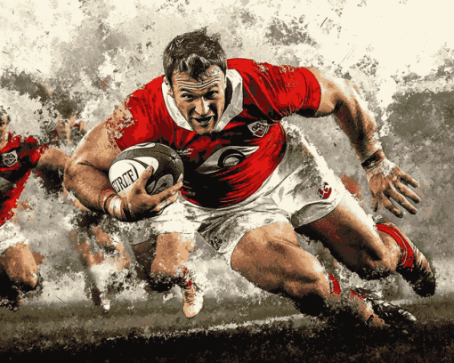 England Rugby Player Diamond Painting