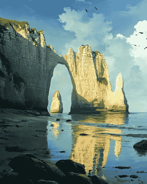 Etretat Beach Diamond Painting