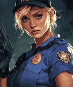 FBI Girl Cartoon Diamond Painting