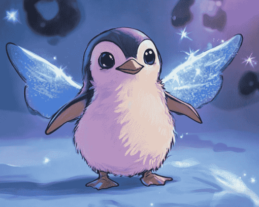 Fairy Penguin Fantasy Diamond Painting