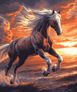 Fantasy Horse Sunset Diamond Painting