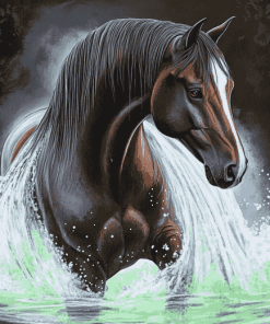 Fantasy Horse in Water Diamond Painting