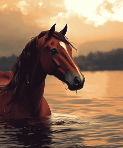 Fantasy Horse in Water Diamond Painting