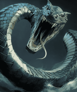 Fantasy Leviathan Serpent Diamond Painting