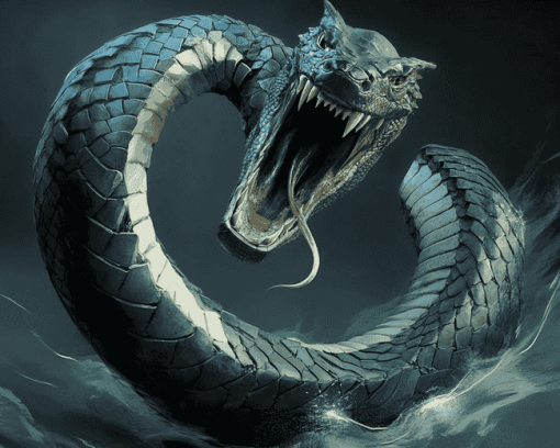 Fantasy Leviathan Serpent Diamond Painting