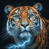 Fantasy Lightning Tiger Art Diamond Painting