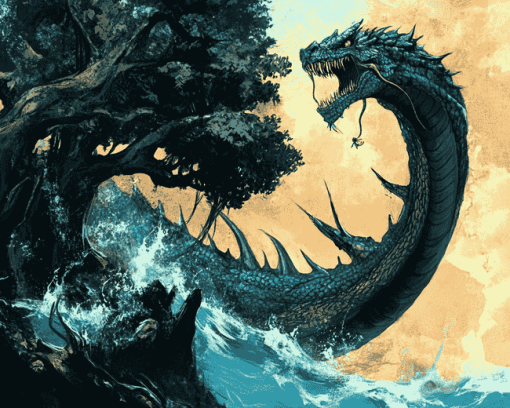 Fantasy Sea Serpent Diamond Painting