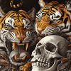 Fantasy Tigers and Skulls Diamond Painting