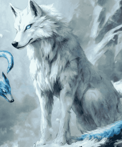 Fantasy Wolf Dragon Diamond Painting