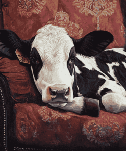 Farmhouse Cow Relaxation Diamond Painting