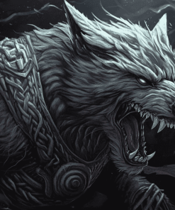 Fenrir Wolf Fantasy Diamond Painting