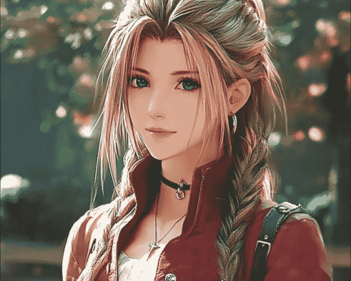 Final Fantasy Aerith Diamond Painting