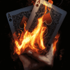 Flaming Card Art Diamond Painting