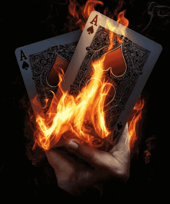 Flaming Card Art Diamond Painting