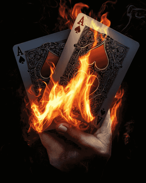 Flaming Card Art Diamond Painting