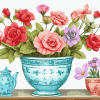 Floral Cartoon Diamond Painting