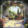 Floral Pergola Landscape Diamond Painting