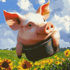 Flying Pig Animation Diamond Painting