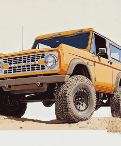 Ford Bronco Engine Diamond Painting